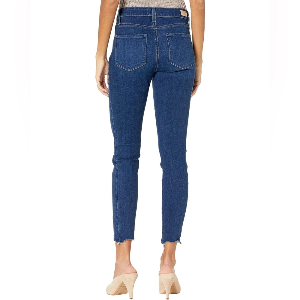 PAIGE Jeans HOXTON ANKLE EXPOSED BUTTON FLY WITH RAW CHEWED HEM